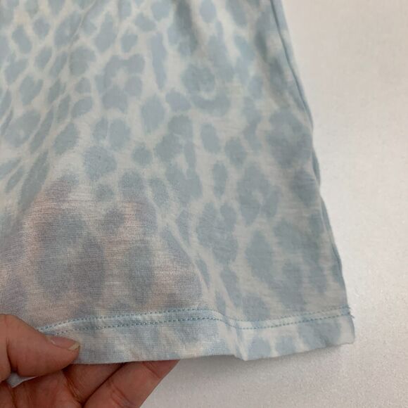 ALC Karlie Top Womens S Leopard Cotton Crew Neck Puff 3/4 Sleeve Pullover *READ - Picture 11 of 16